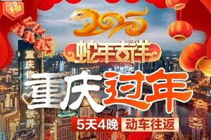 【2025春节】重庆武隆、天坑、仙女山、磁器口双动5天团