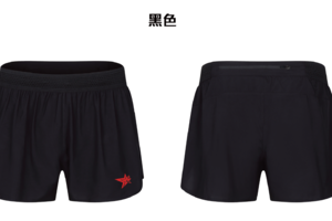 竞速跑步三分裤（有抽绳、松紧带、拉链口袋、内衬。速干、轻薄）