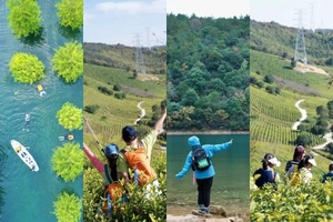 【4.19周日】湖州长兴“桃花岕浙版九寨沟”“绝美茶山连绵起伏”8km棒棒糖轻徒步环线