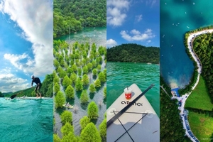 【6.20端午节】浙江长兴“小九寨沟桨板新手体验课”“专业桨板教练安全员”“蓝水青山绿野仙踪”清凉一夏桨板一日游