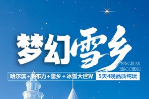 天天发团  天涯行 2025-2026 哈尔滨+亚布力+雪乡＋冰雪大世界5天4晚品质纯玩