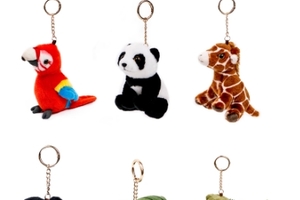 中国国家地理毛绒玩具挂饰熊猫小鸟大象钥匙扣