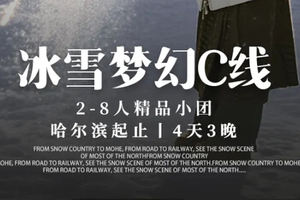 元旦12.31【冰雪梦幻C线4天】12-3月/春节2-8人小团亚雪公路+中东铁路小镇+童话雪乡+5s滑雪3小时+梦幻雪山