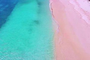 印尼 龙目岛粉色沙滩