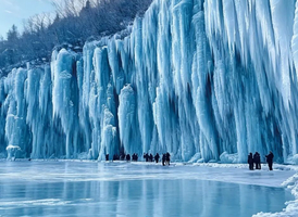 【冰雪太行4日】郑州-冰蘑菇洞-林州-通天峡-石板岩-画家村-中华雪松（圣诞树）冰瀑 (休闲轻