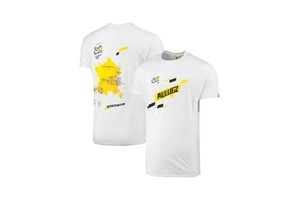 Tour de France 2023环法自行车赛周边纪念品 环法T恤 白底黄标