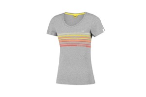 Tour de France 环法自行车赛周边纪念品 女子环法T恤 灰底黄白红条纹