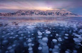 赛里木湖冰气泡