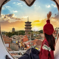 福建大鱼海棠初溪土楼、泉州蟳浦渔村簪花、海上佛国洛伽寺、梧林古村落小娘惹、木偶戏、西街、开元寺、南少林、钟楼、关岳庙三天