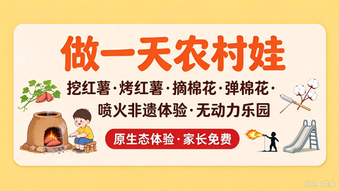 【10月31日】做一天农村娃·原生态体验·家长免费（自驾/大巴）