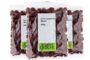 3件装 |  the market grocer 天然精制蔓越莓干 250克/袋 3袋装