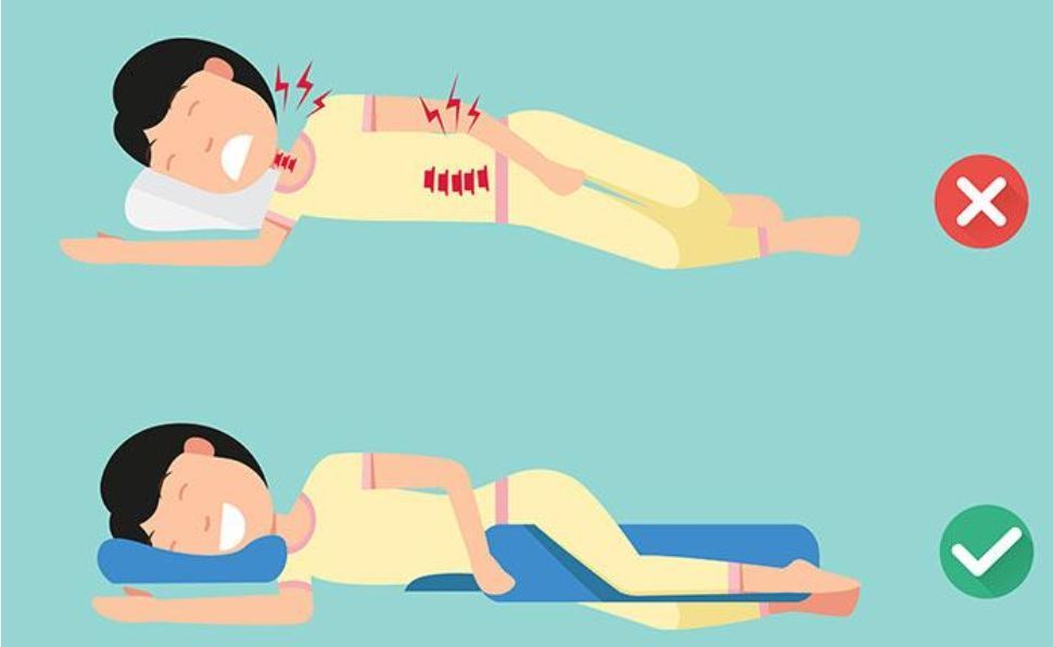 腰部酸痛有可能是睡姿不良造成