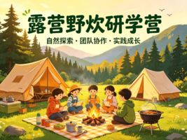 【6月14日户外研学｜山野拾光·露营野炊研学营】把课堂搬进山野！趣玩营里的“野孩子”成长计划！