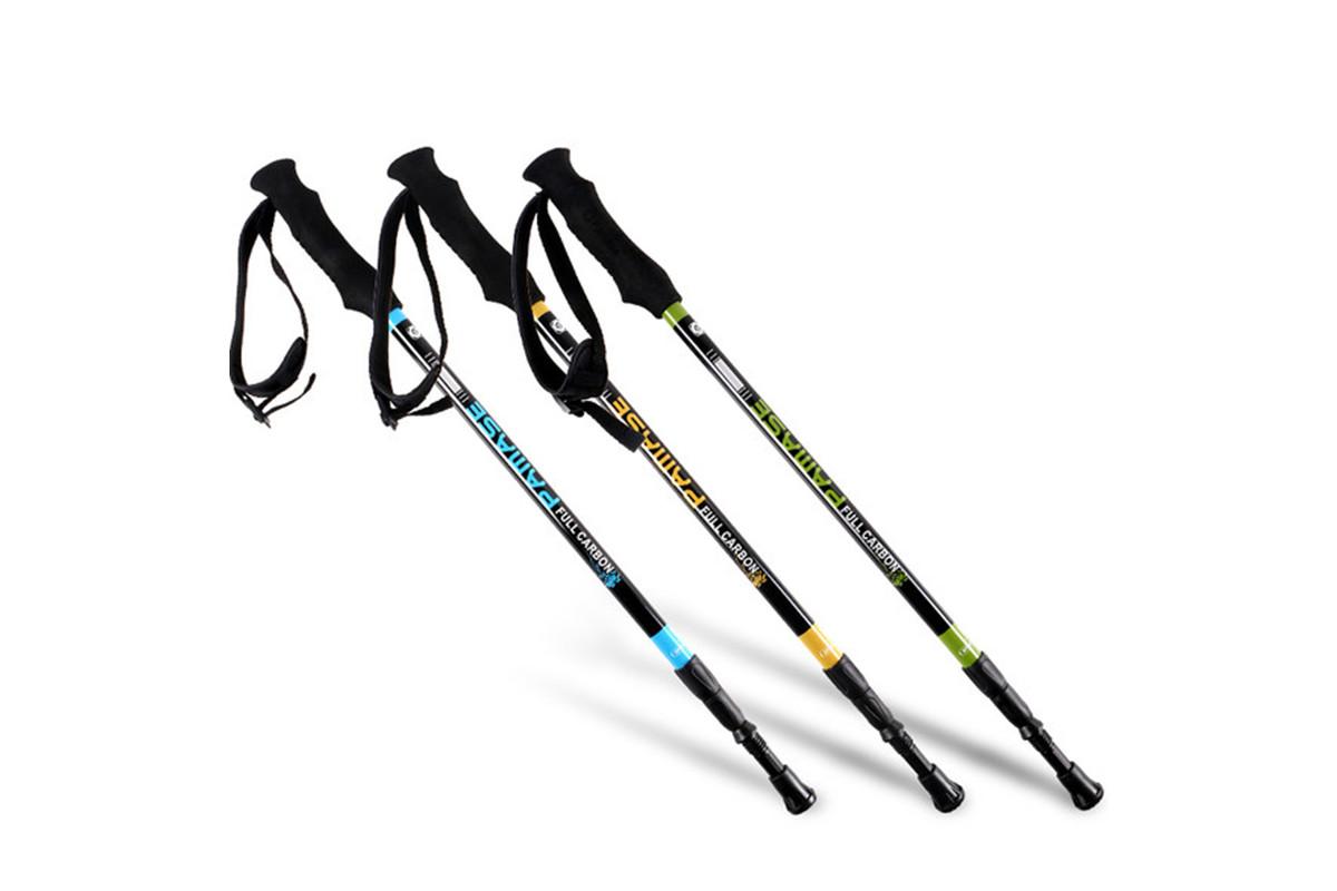 虚胖正品 碳素 登山杖超轻内锁减震伸缩手杖