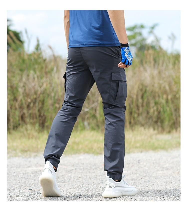 户外运动速干裤男长裤多袋工装裤束腿小脚透气耐磨登山徒步速干裤