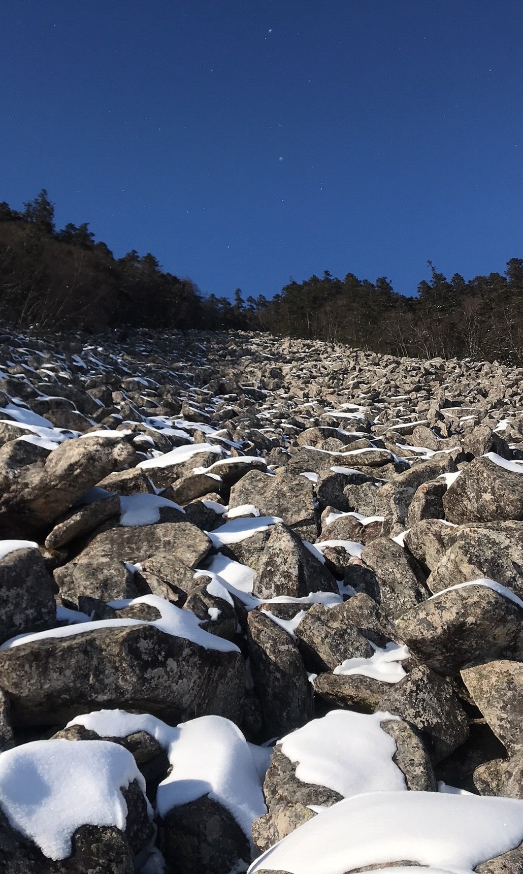 有第四紀冰川遺蹟的角峰,刃脊,槽谷,石海,石河,石環,石玫瑰,凍融巖柱