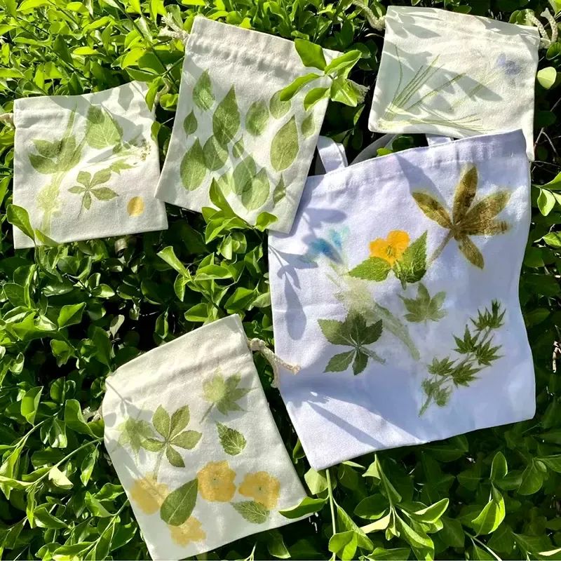 植物拓染材料包花草树叶敲拓印画工具套装幼儿园扎染diy蜡染印染-Taobao